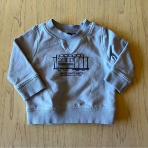 Janie and Jack Blue Sweatshirt  w/ San Francisco Cable Car Sz 0-3M